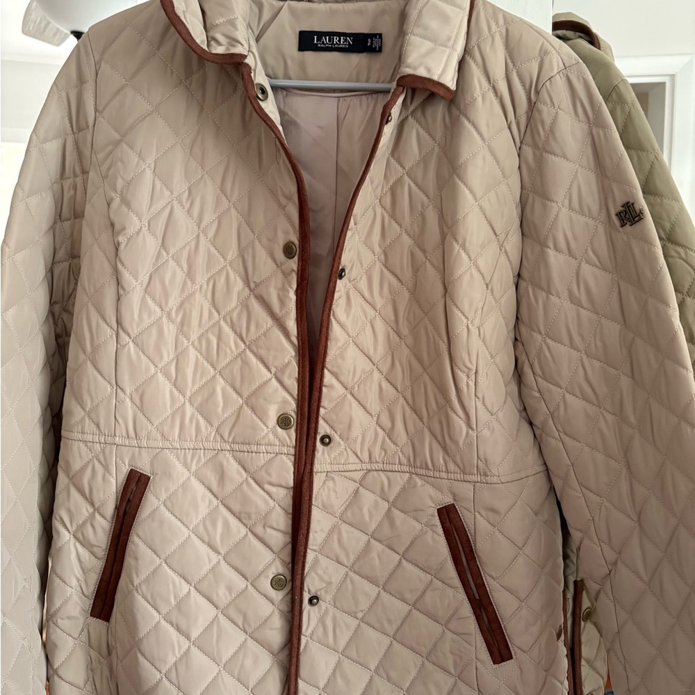 Ralph Lauren Beige Quilted Puffer Jacket